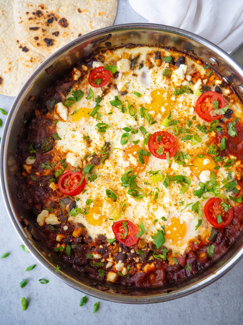 Mexican Baked Eggs (One Skillet)