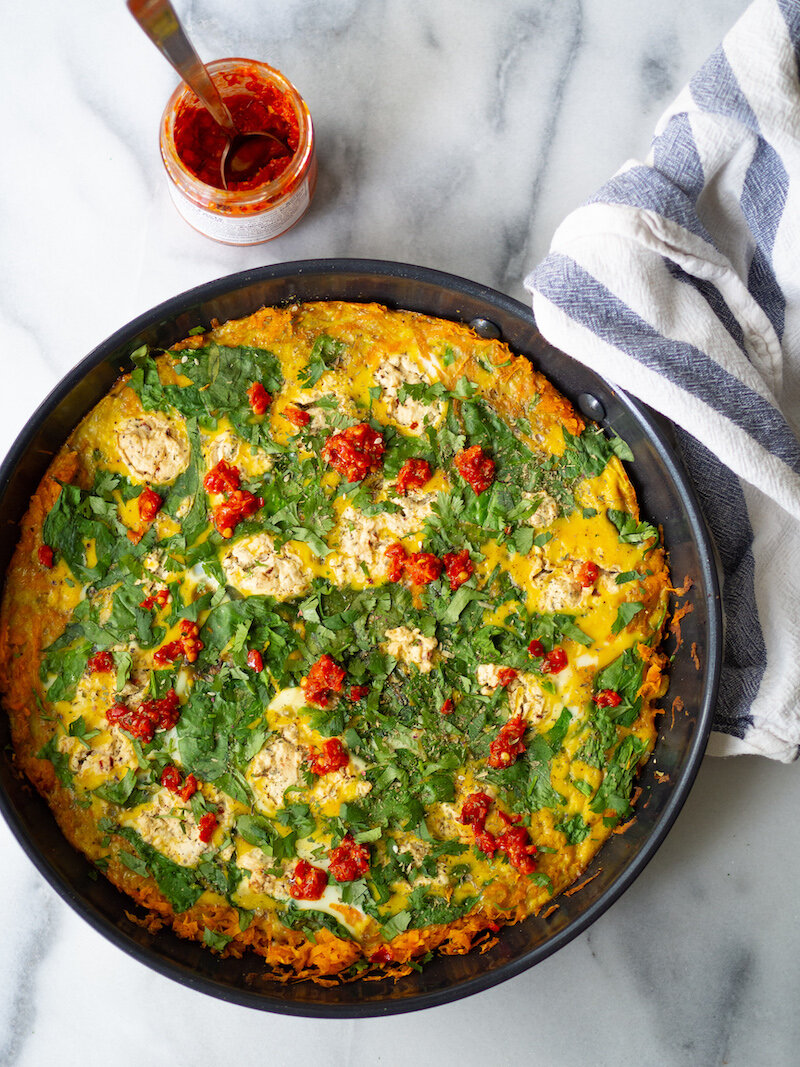 Sweet Potato Crust Quiche with Spinach and Goat Cheese Recipe ...