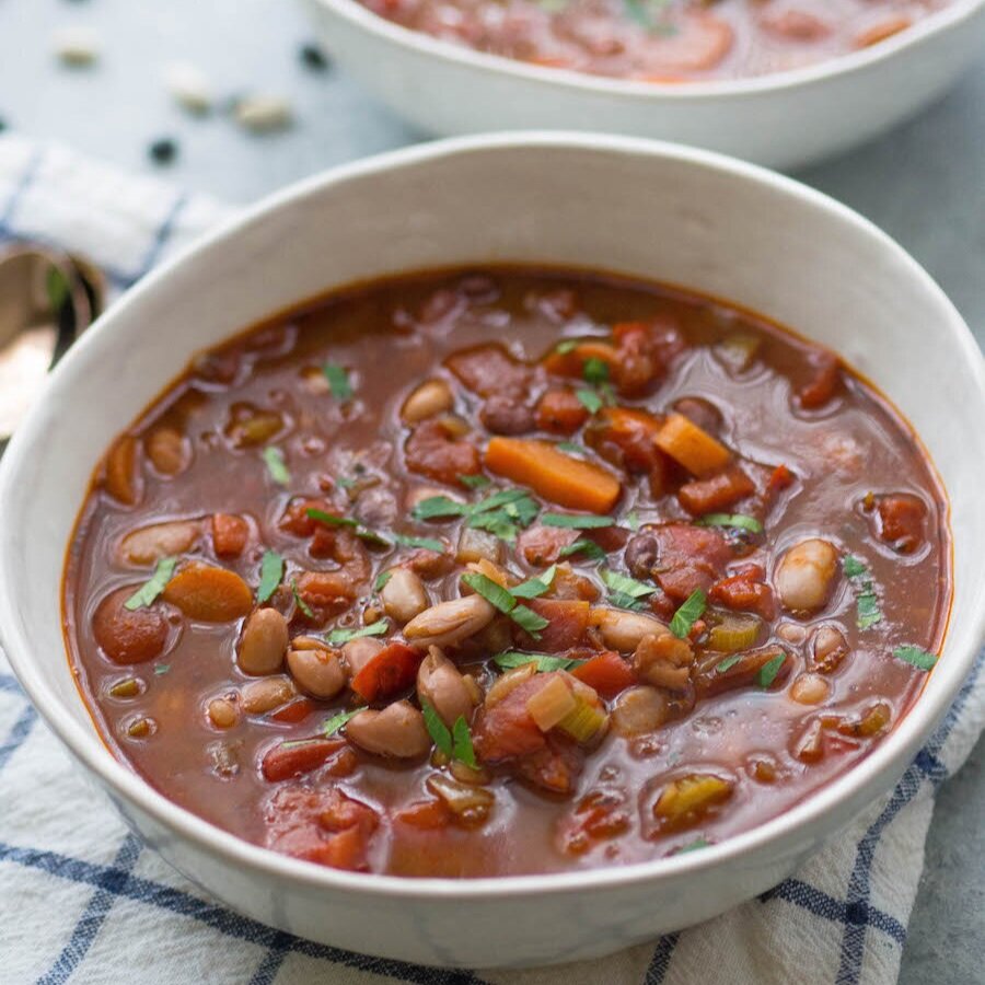 Instant Pot Black Bean Soup with Mango Salsa Recipe — Registered ...