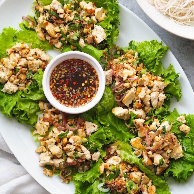 Vietnamese Tofu Lettuce Wraps