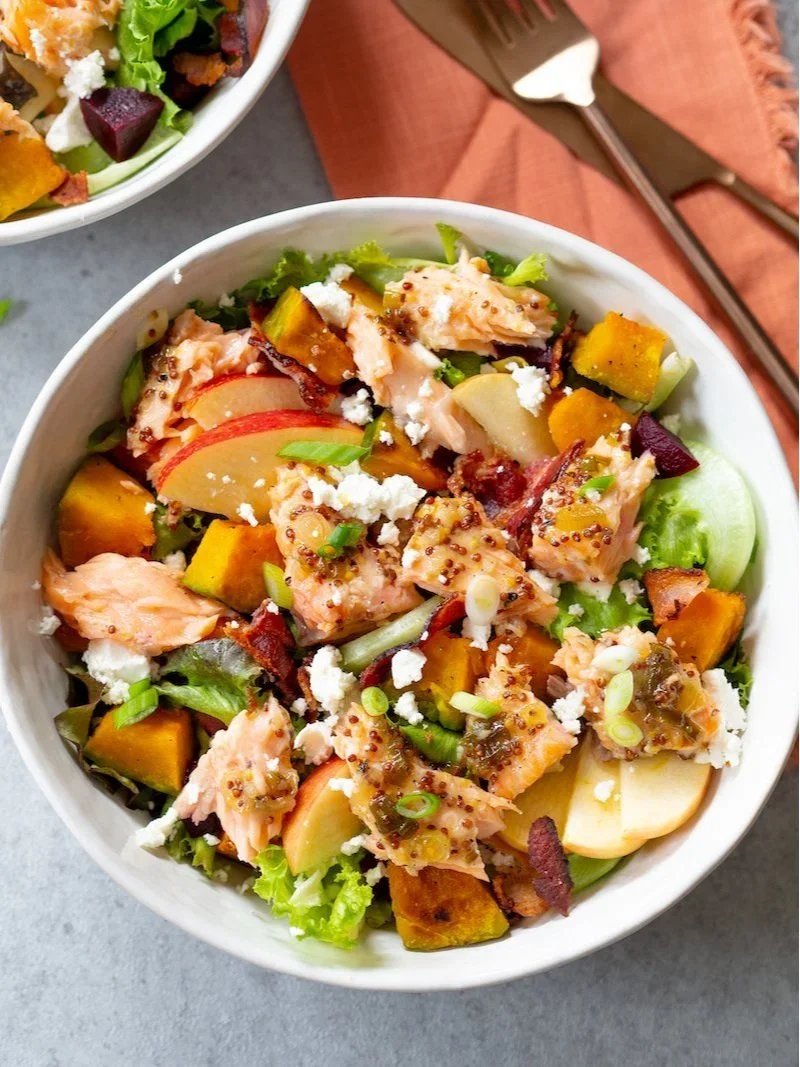 Harvest Maple Mustard Salmon Salad