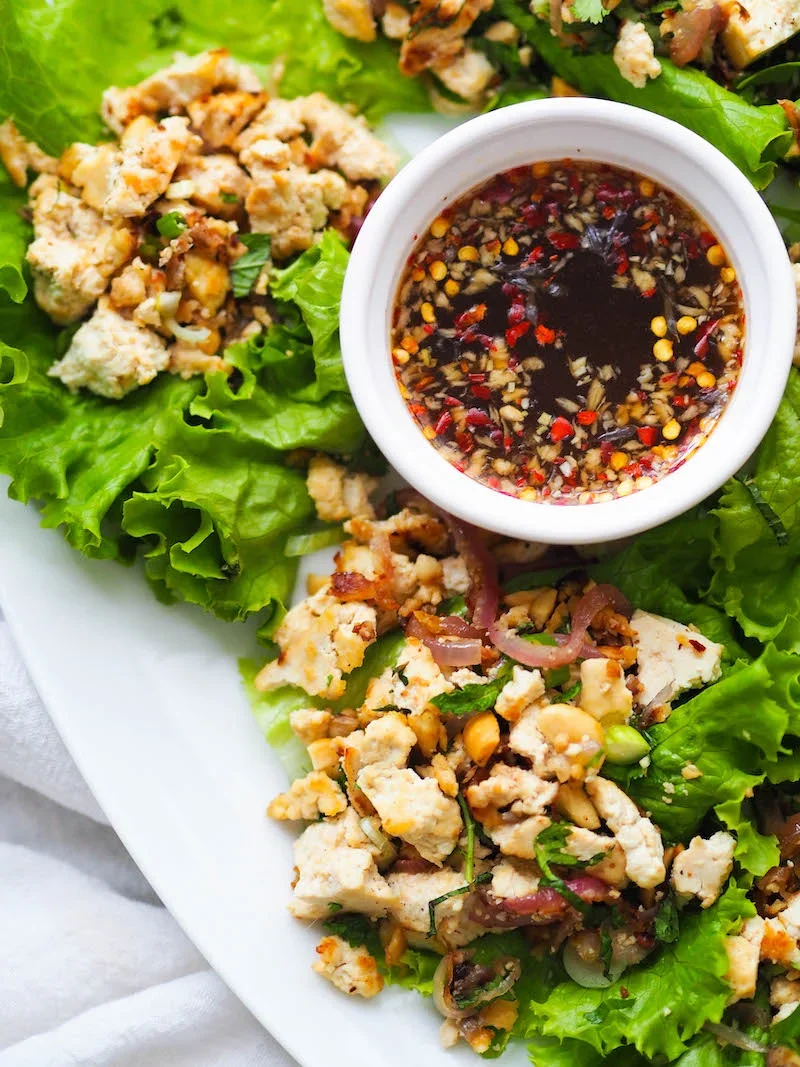 Vietnamese Tofu Lettuce Wraps