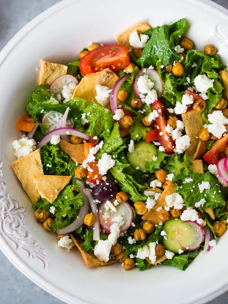 Mustard Greens Greek Salad
