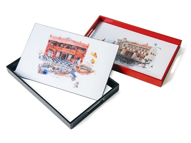 Rectangular exchangeable tray