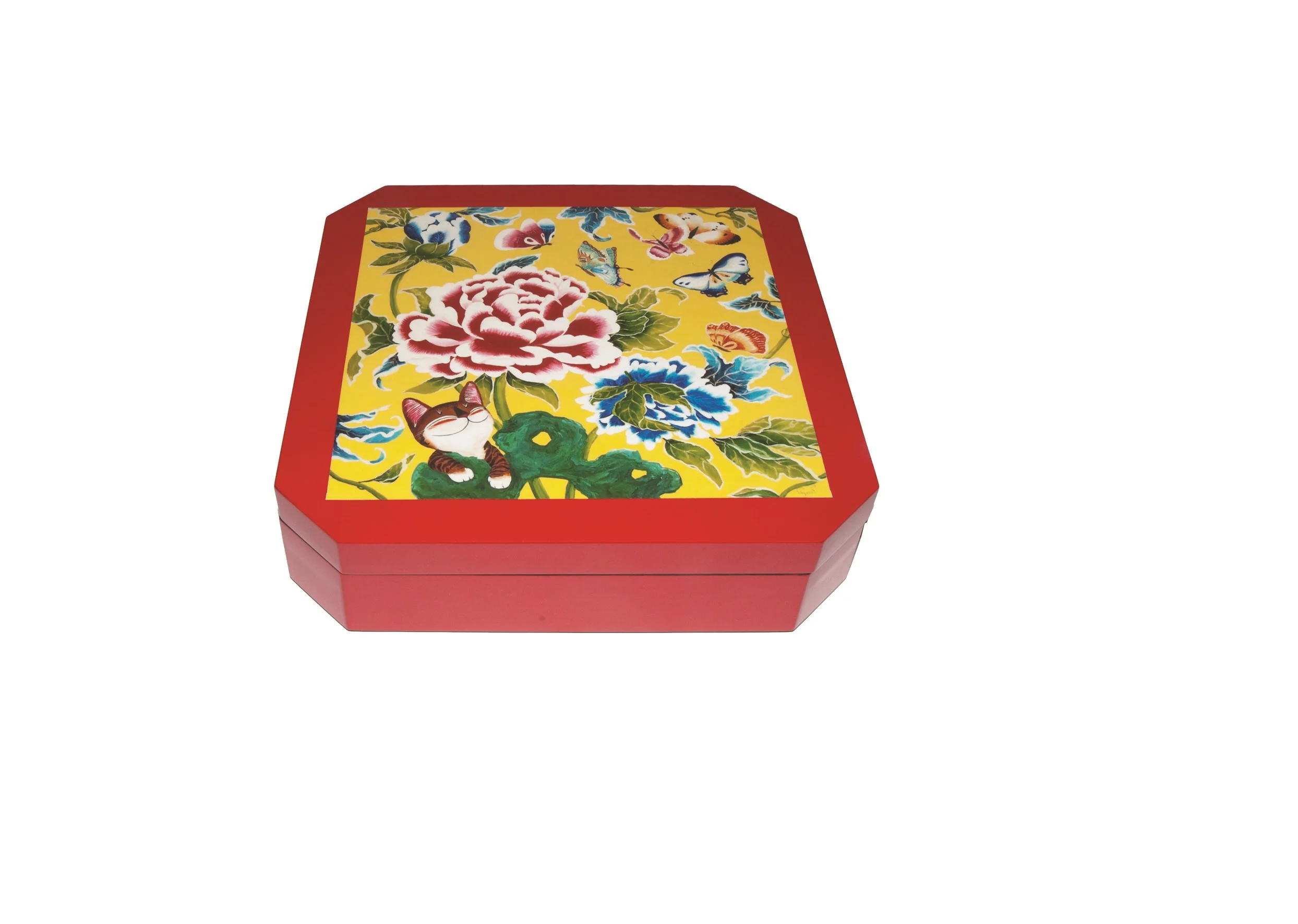 Paul-Oct Snack-Yellow Butterflies in red-resize.jpg