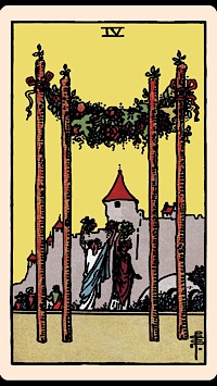 The Card of the Day: The Four of Wands — Elliot Oracle - Tarot Card Readings