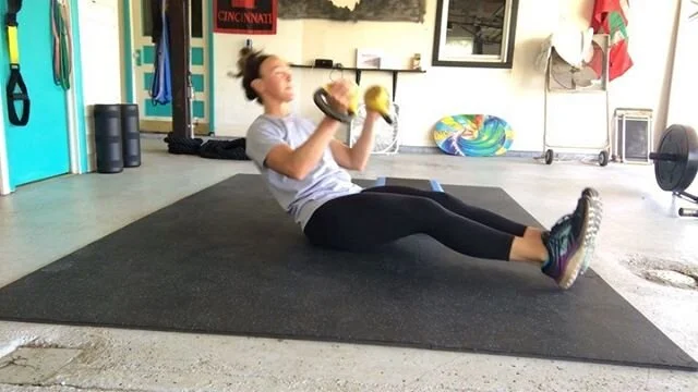 Maggie&rsquo;s Workout, by: Sam Brune 
X3 ROUNDS:
✖️Hollow Body Hold with Alternating Chest Fly x4/arm
✖️Plank w. Single Arm Row x4/arm
✖️Band Overhead Triceps Extension x10
-
-
-
-
#BruneStrong #Cincinnati #PersonalTrainer
#BlueAshOhio #BlueAshRecre