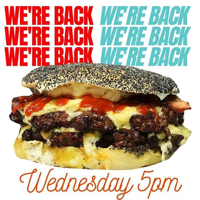 It&rsquo;s what we&rsquo;ve all been waiting for, the grills will be fired up once more 🔥 Wednesday @ 5pm, see you then. We&rsquo;ve missed you! #burgersareback