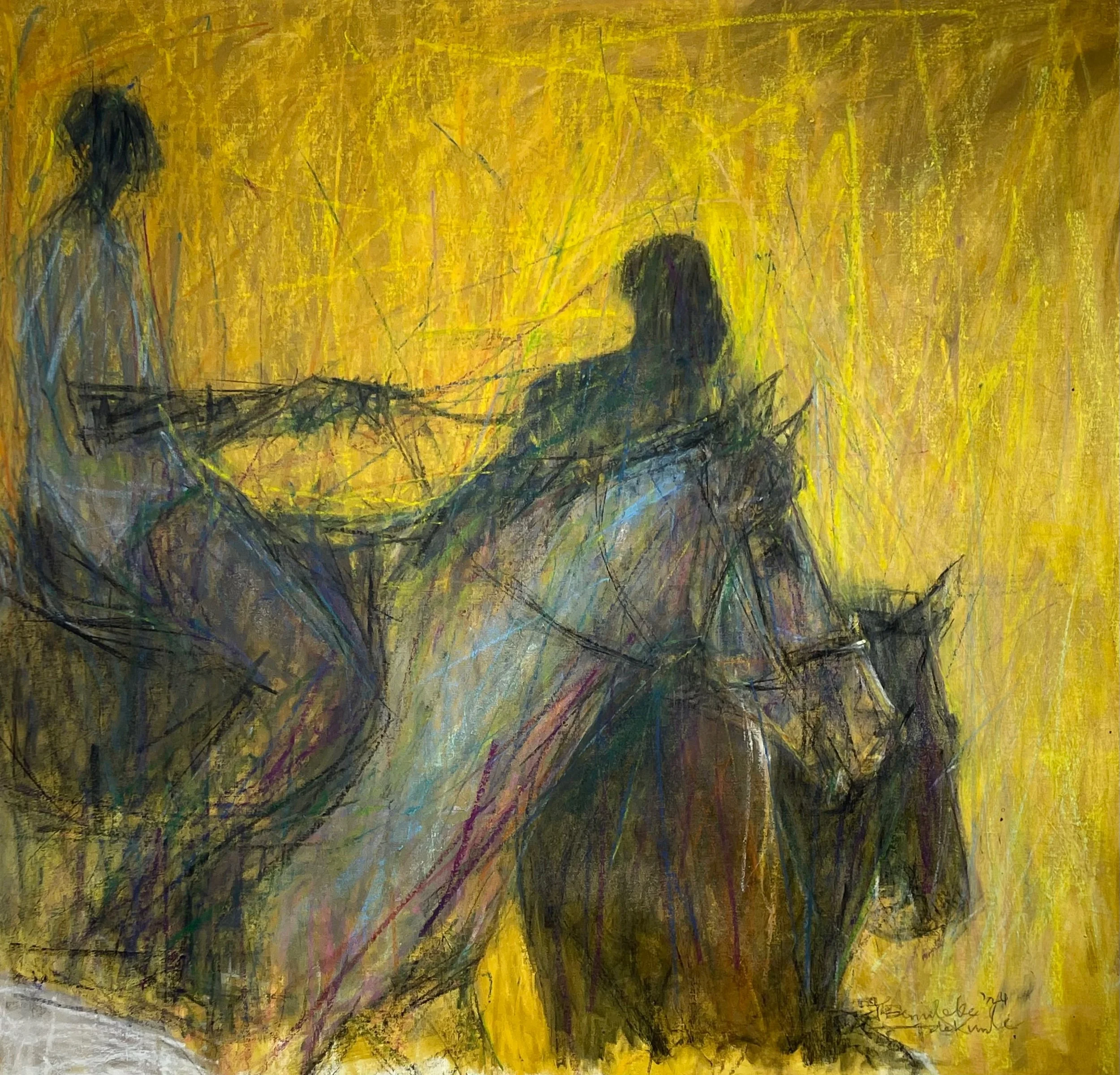  Gbemileke Adekunle is an artist based in Nigeria whose paintings have been exhibited nationally. He describes his body of work as covering a wide range of subjects "beyond scenes of lone black women". Gbemileke favors dark and moody scapes of rustic