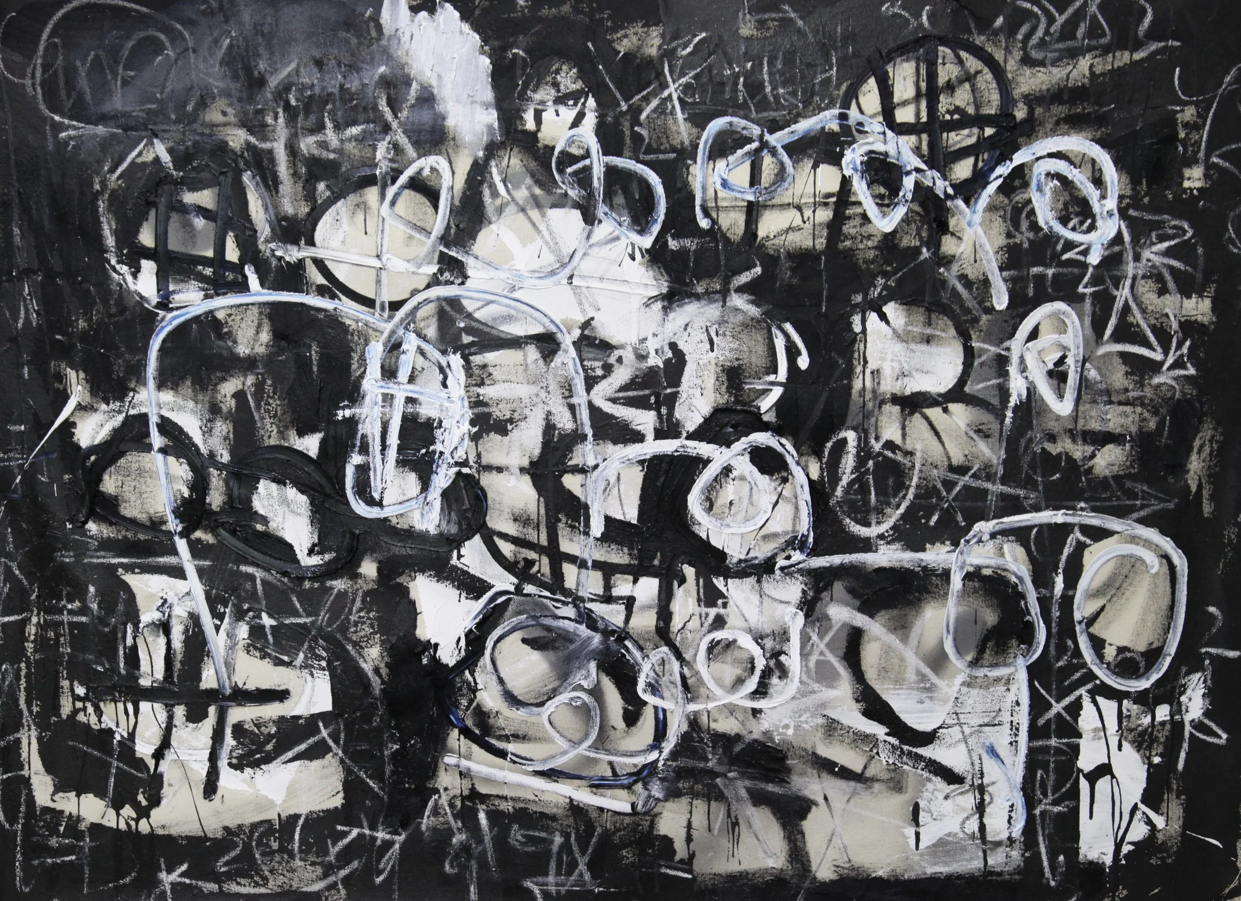  Taher Jaoui (1978) is a Tunisian artist based in France, who currently works and lives in Dubai, UAE.  His work is a captivating and labor-intensive effort with the idea of continuing the legacy of the abstract expressionist movement of the 50s and 