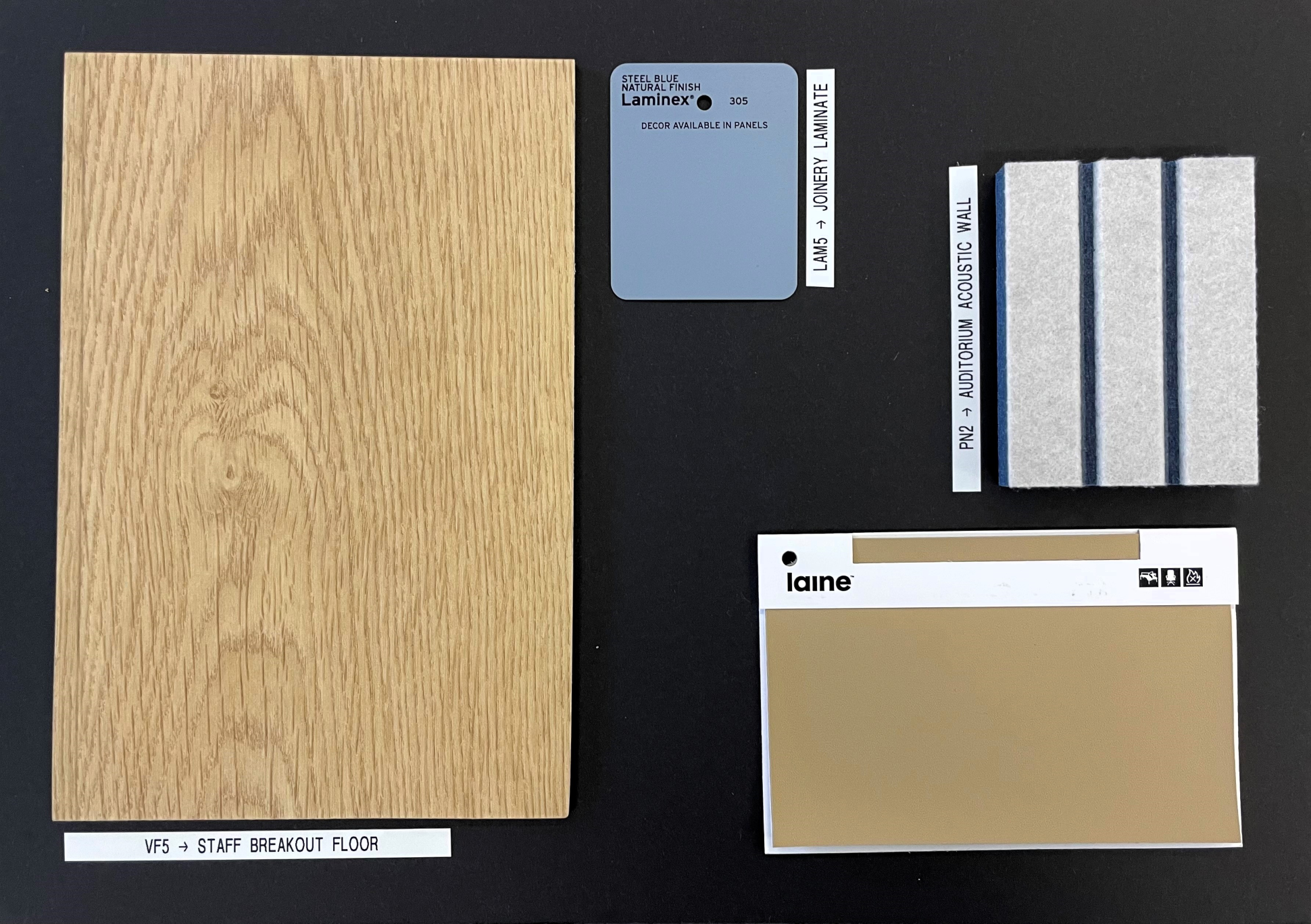 230209_60% Tender Design Review_Finishes Boards_Staff&Auditorium.png