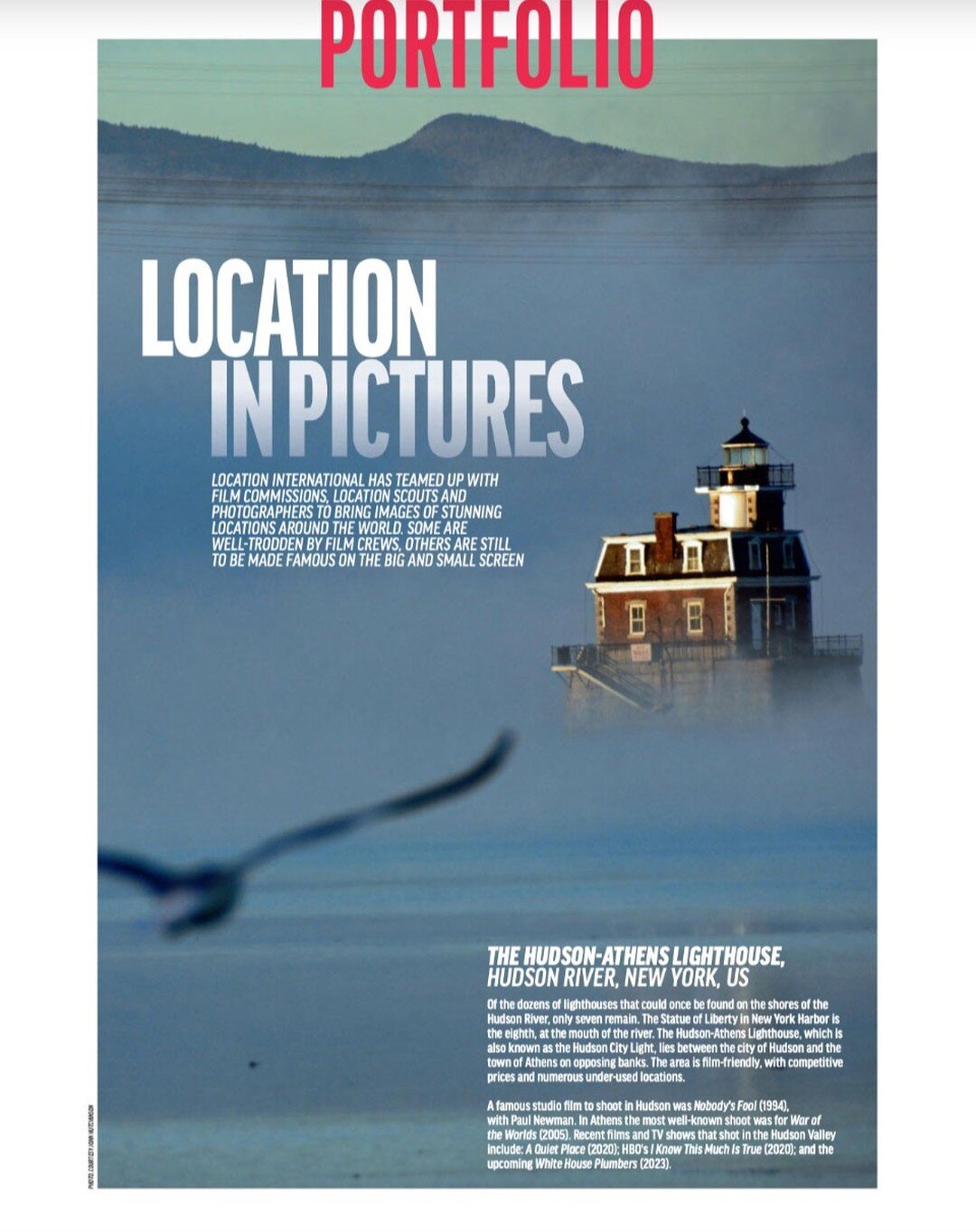 For #locationtuesday, we're featuring a photo from @hudsonvalleylocations John Hutchinson in the 2023 @locationinternationalmagazine, which is generally provided to all guests at the Cannes International Film Festival. 

Of the dozens of lighthouses 