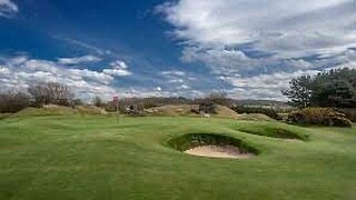 Barassie Links, Kilmarnock, a game of two halves; tree lined around the club house and raw winds beyond. Great par 3s and more than enough railway lines. Did Dr Beeching travel this far?  Blogpost up now.  Thank you for a very generous welcome and do