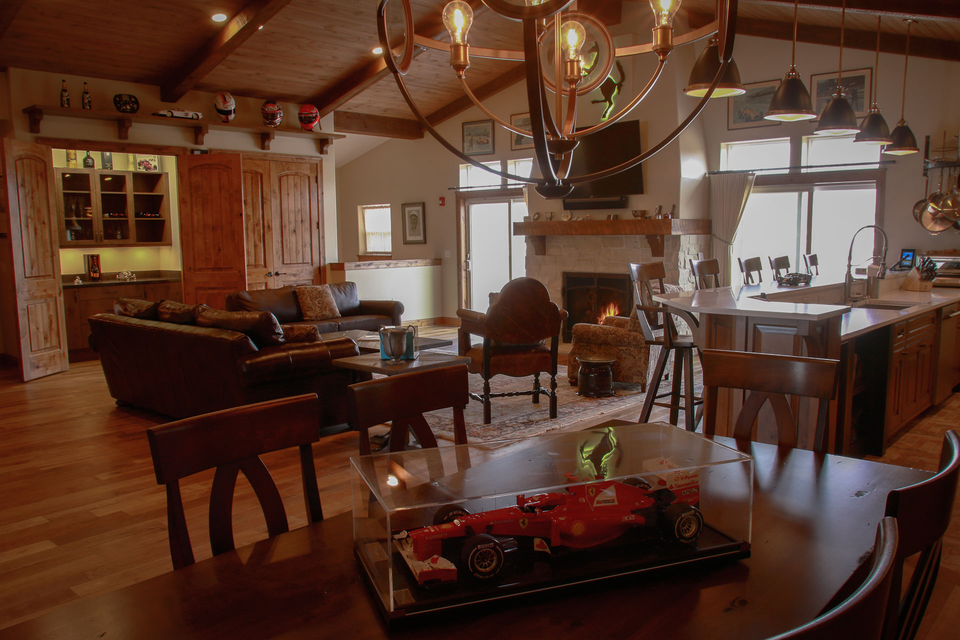 Family and friends can gather around the spectacular dining table for meals prepared by our chef or you!