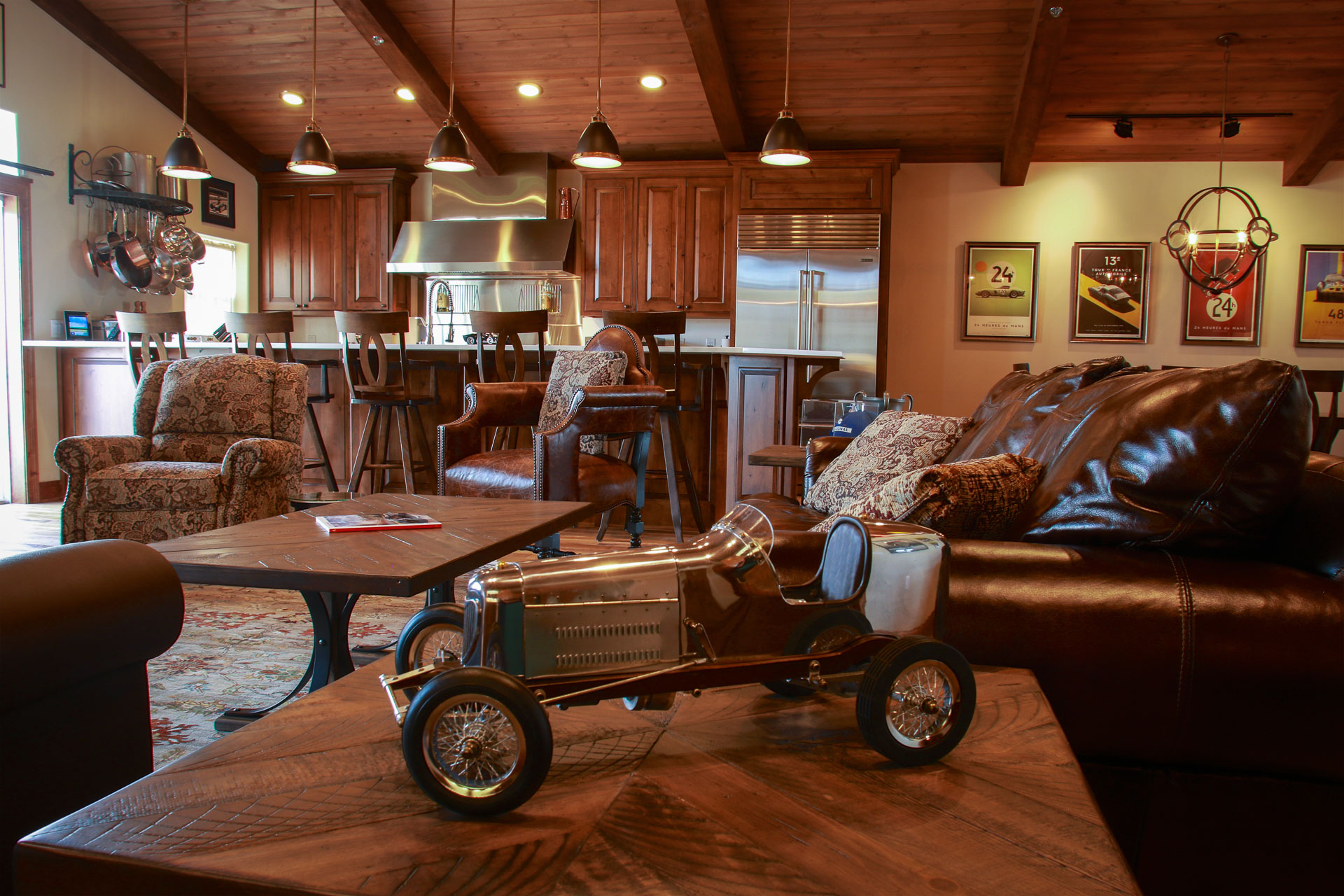 Unique and collector-grade accents give the space more character and class.