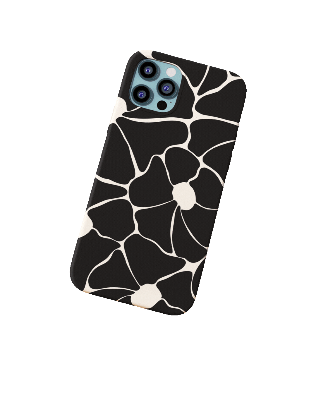 phone cases with geometric flowers on them scrolling through different colors
