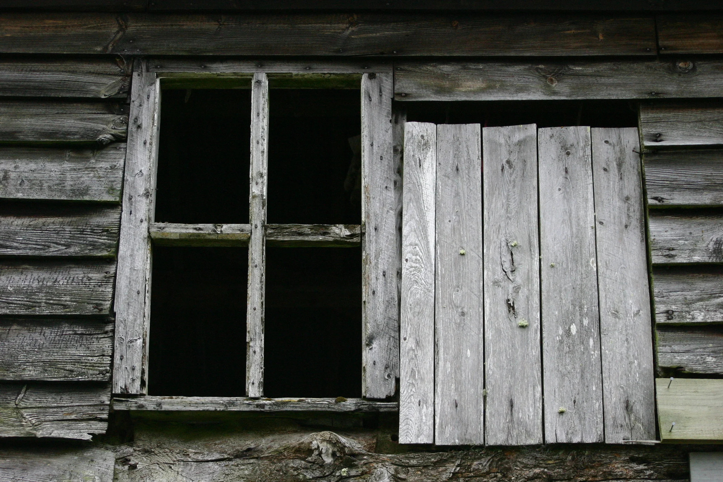 old barn window at Graig Farm
