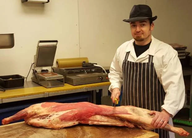 Tom Pugh with his uncle’s mutton