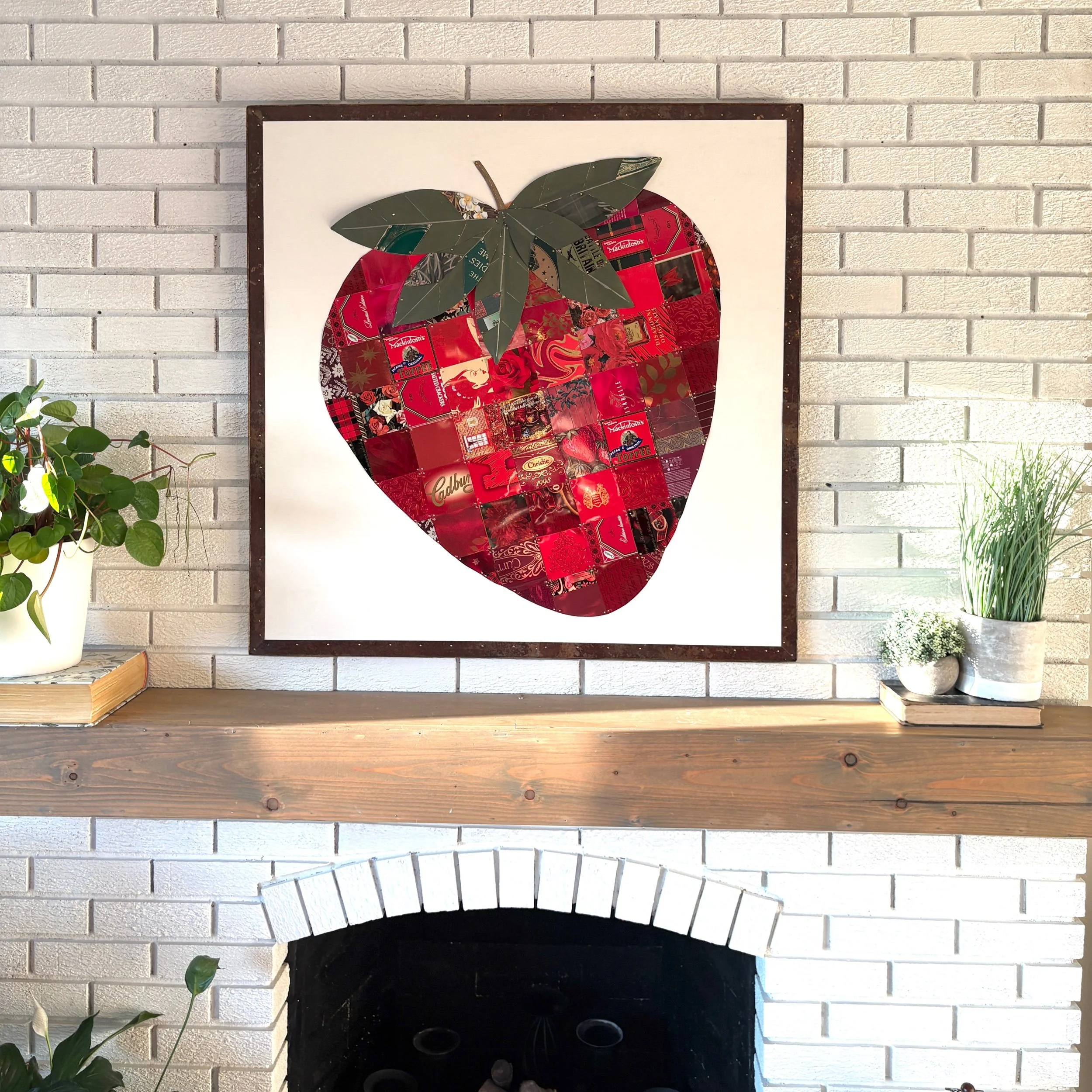 Sweet Abundance — Giant Strawberry Tin Art