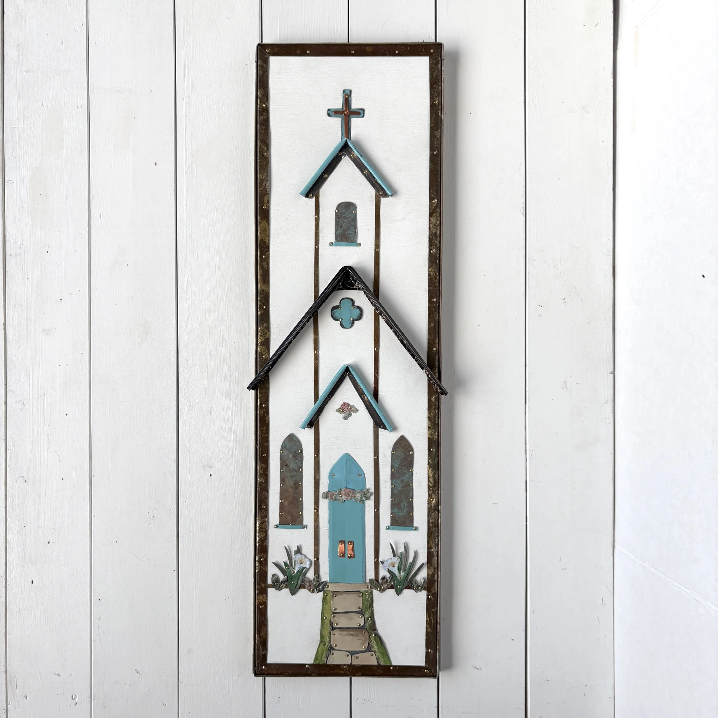 The Narrow Way – Original Tin Church Wall Art