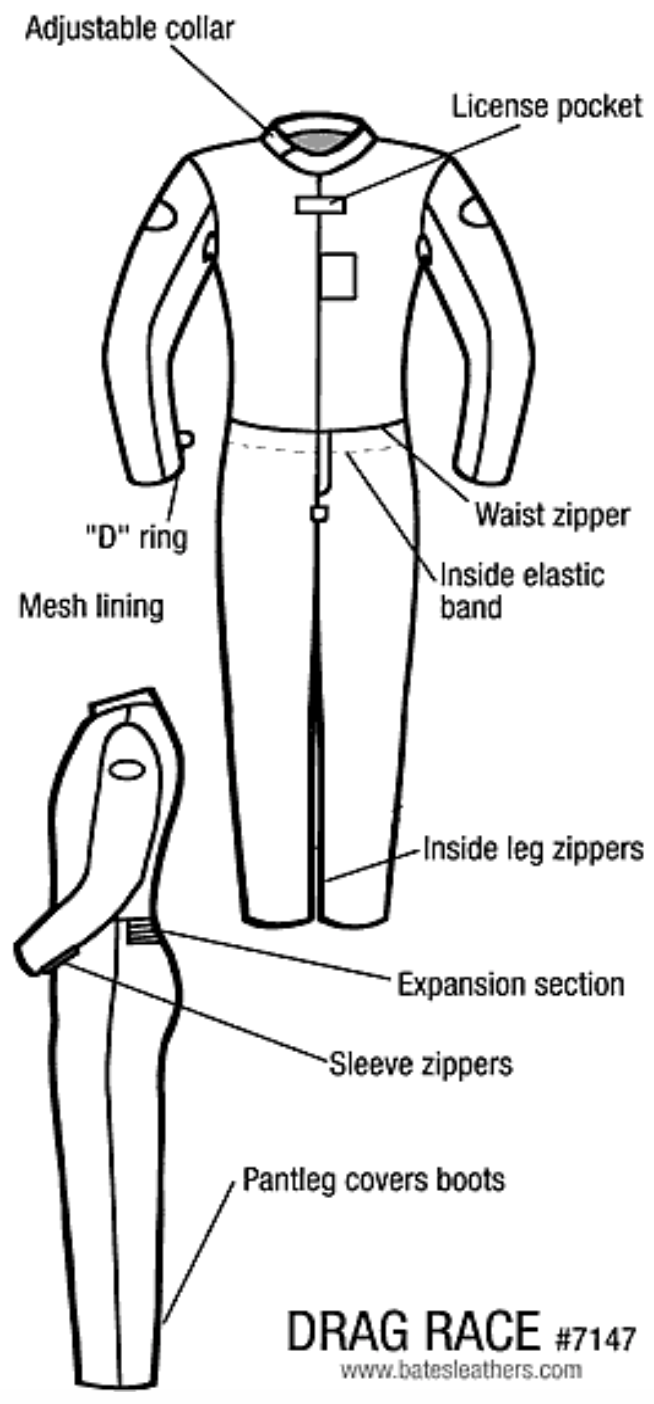 DRAG RACE SUIT — Bates