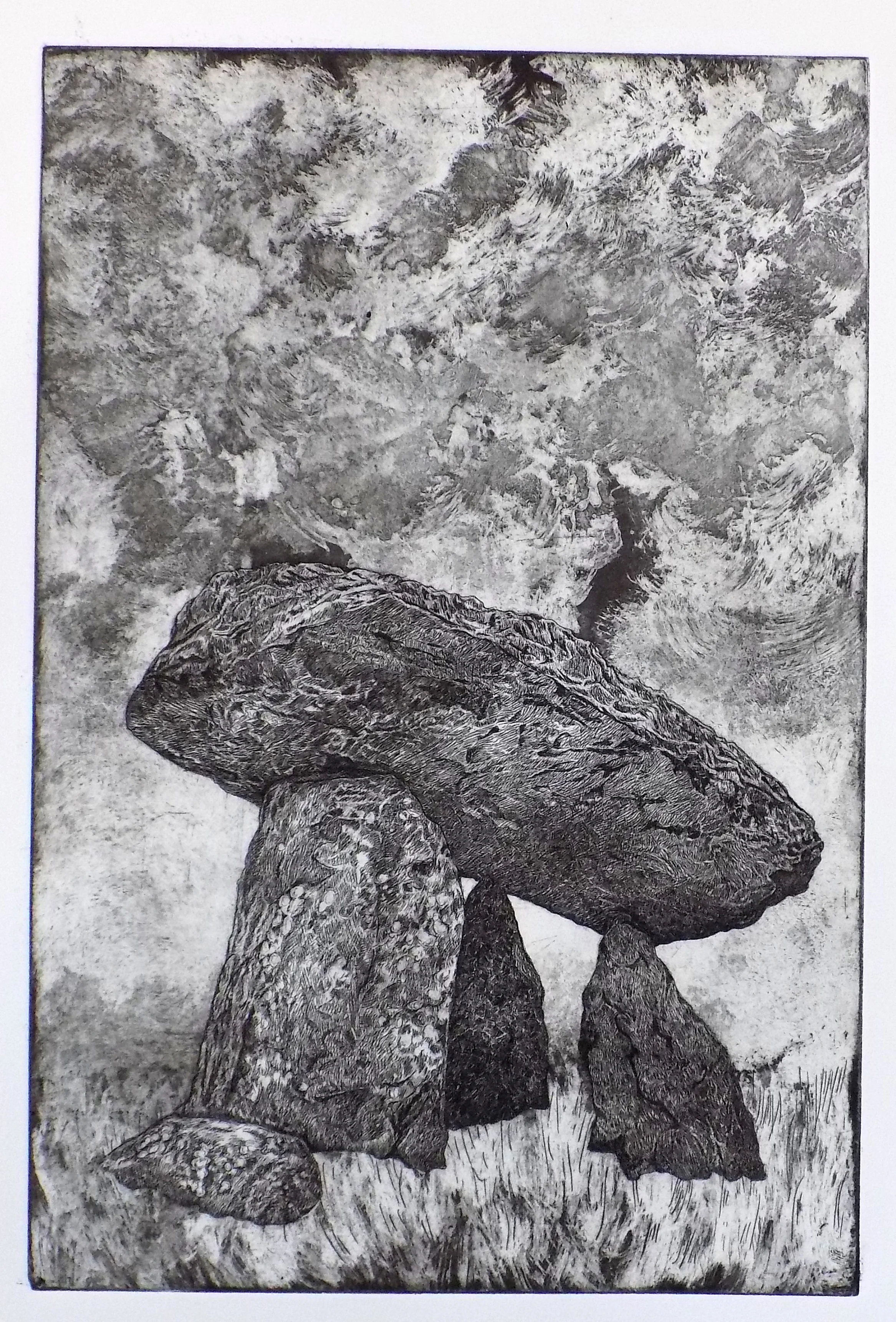 "CARREG COETAN ARTHUR" ETCHING