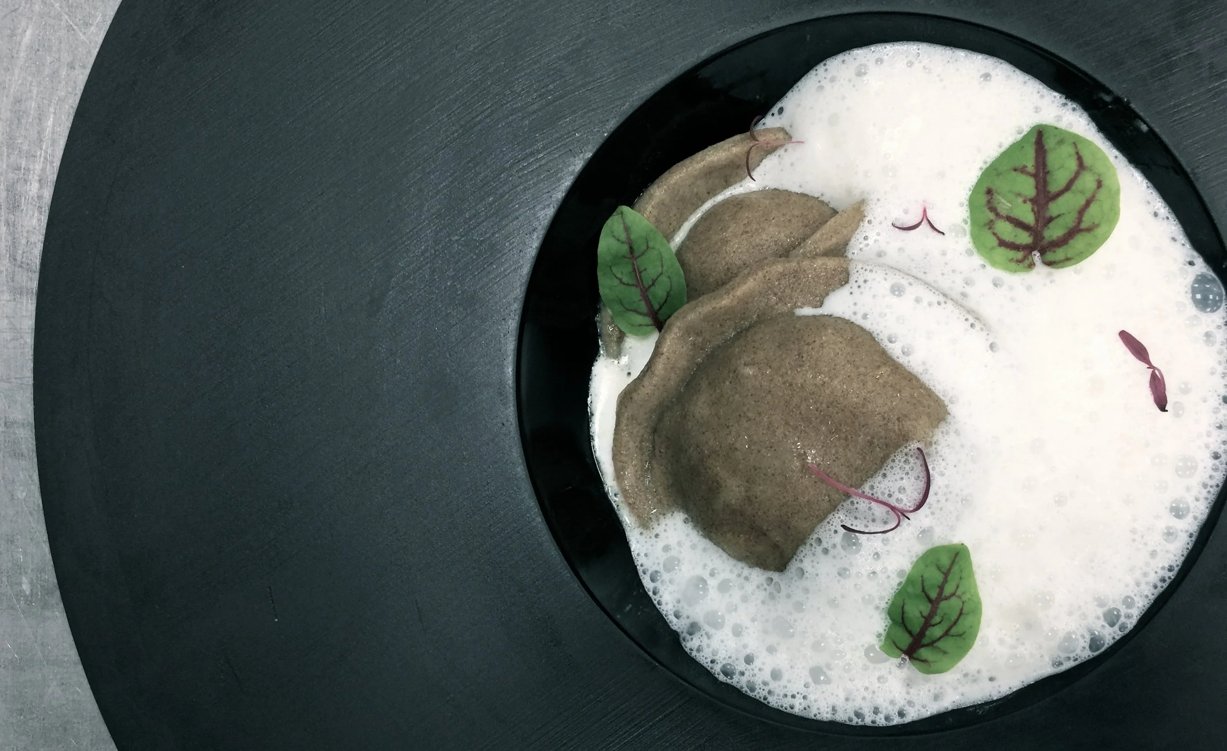 sweet potato & teff flour ravioli