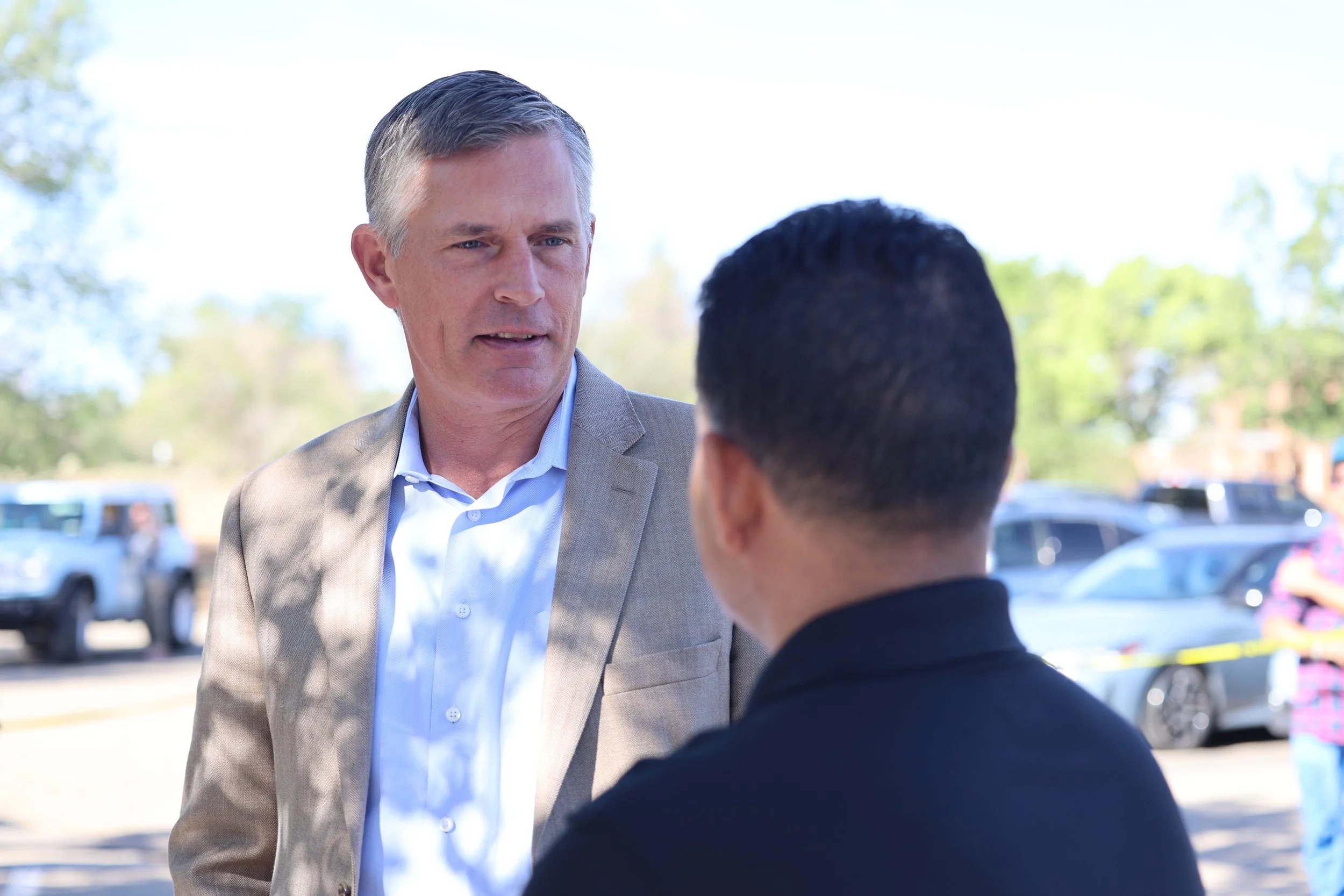 Senator Heinrich & Angel Reyes Talking NEST GRand Opening.JPG