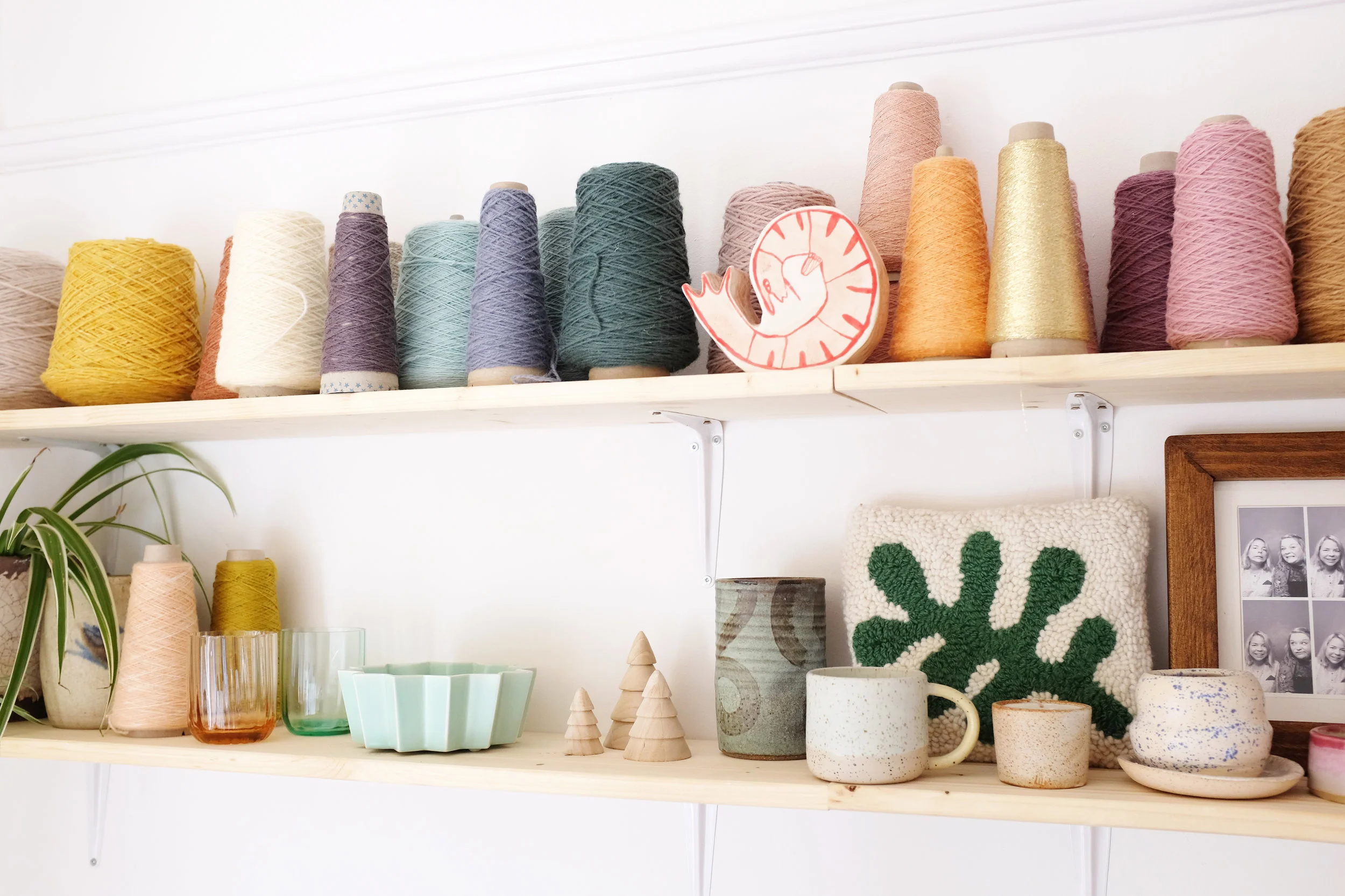 I finished the weaving room. We were so lucky to be able to have a spare room and I got to turn it into a weaving room. I will do a post on this soon.