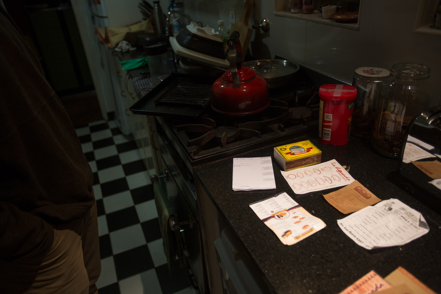  When we got home, Walter organized the menus and empanada diagrams so that we'd know which was which. 