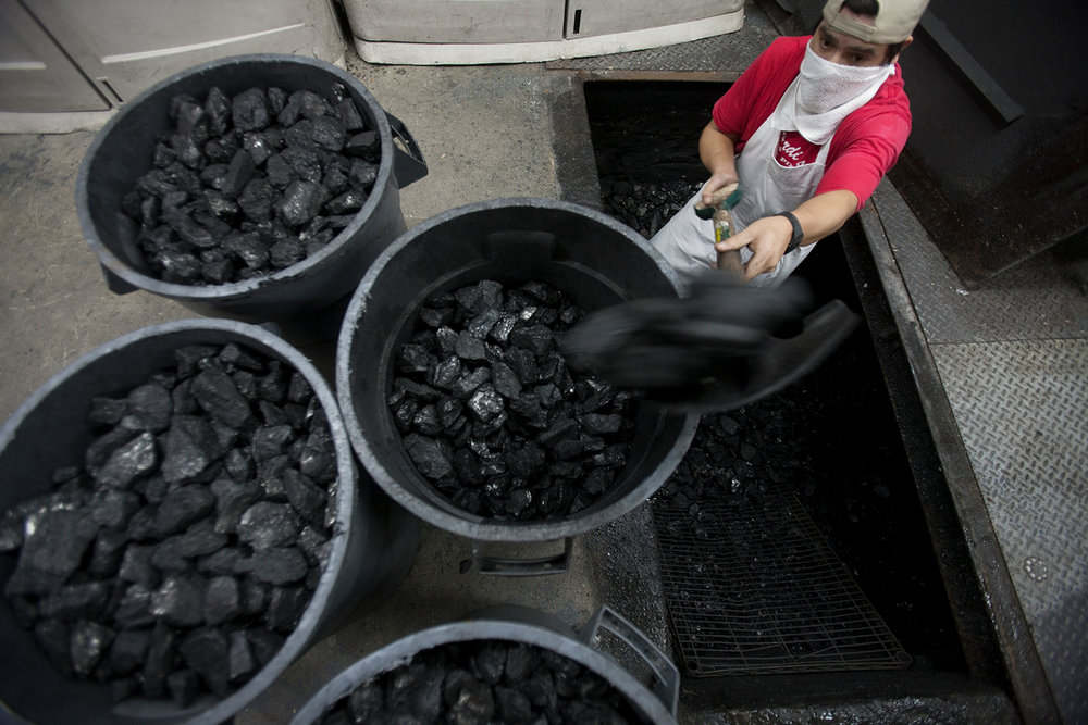  According to Brescio, Lombardi's goes through about 1,000 pounds of anthracite coal PER DAY! 