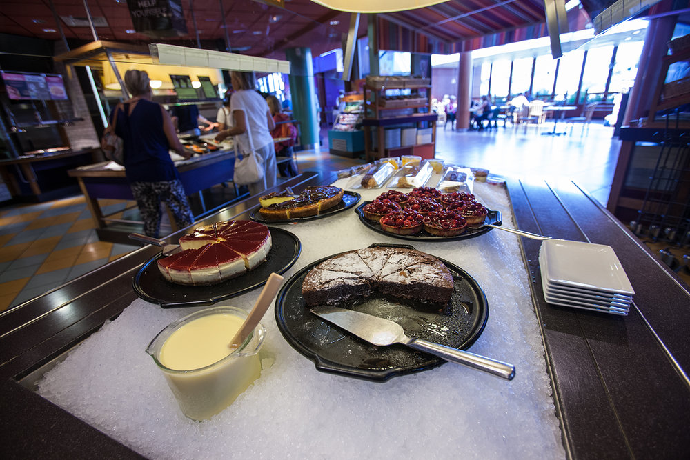  Desserts on display. 