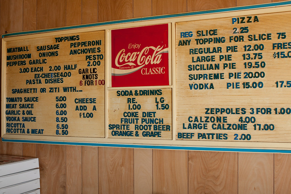  Luigi's replaced this menu sign a couple years ago but has not raised prices. 