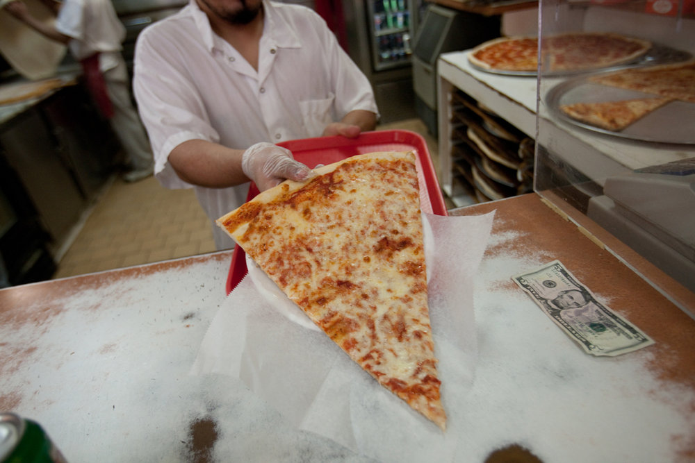 At $3.75 per slice, it's a meal option as cheap as any around. 