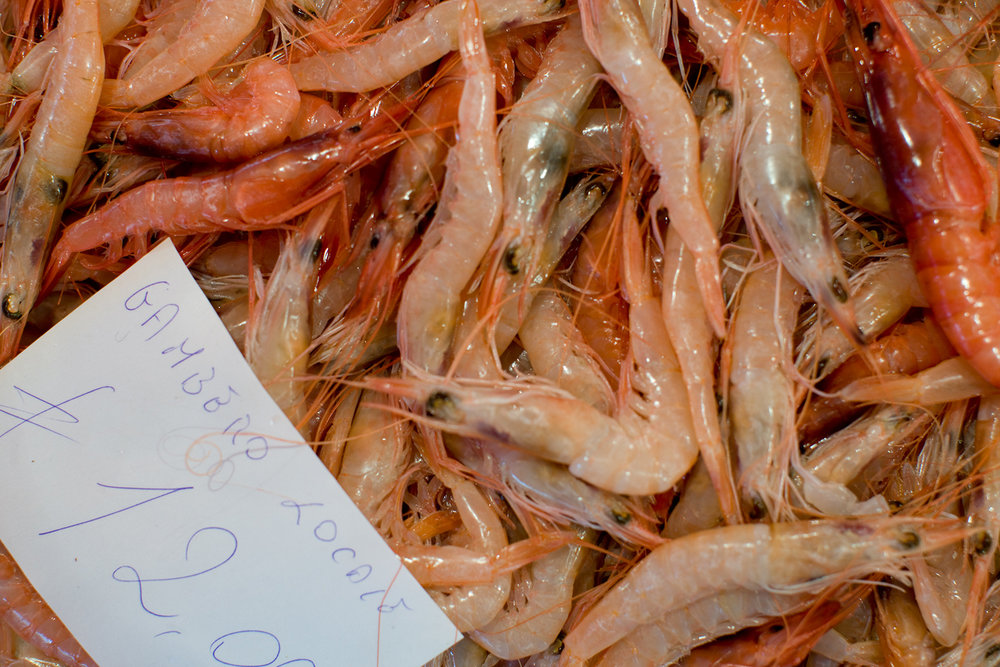  Local shrimp. 