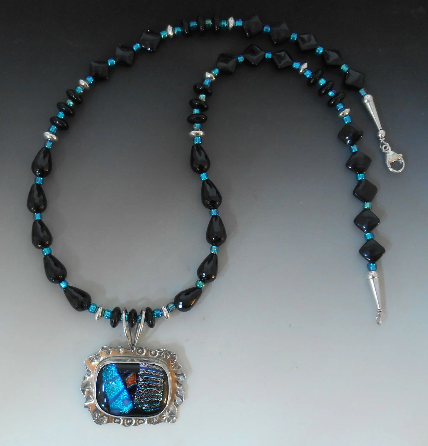 Necklace with Fused Glass Pendant.jpg