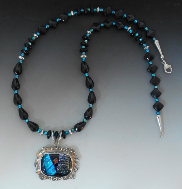 Necklace with Fused Glass Pendant