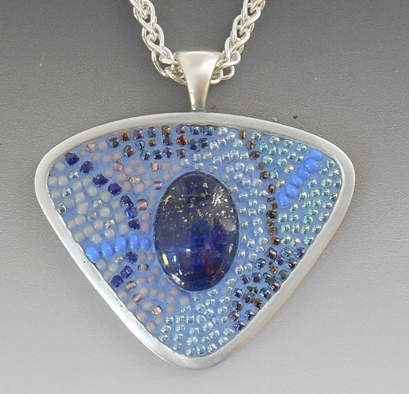 Micro Mosaic Pendant with Lapis lazuli.JPG