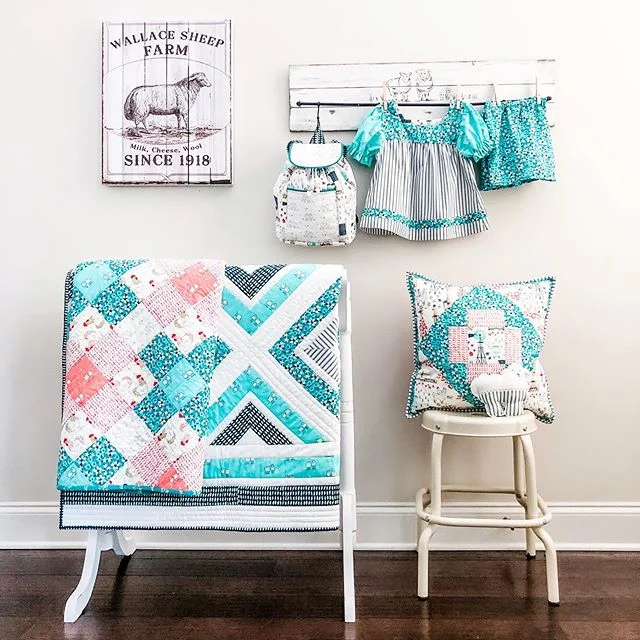 Sweet country vibes βΊοΈ The combination of this  Boho Mod Quilt from @meeshquilts and @thencamejune Seeing Double Quilt sets a fun and cozy mood π Homestead Life π in stores April 2020 π
.
.
#windhamfabrics 
#bohomodquilt 
#quiltfabric