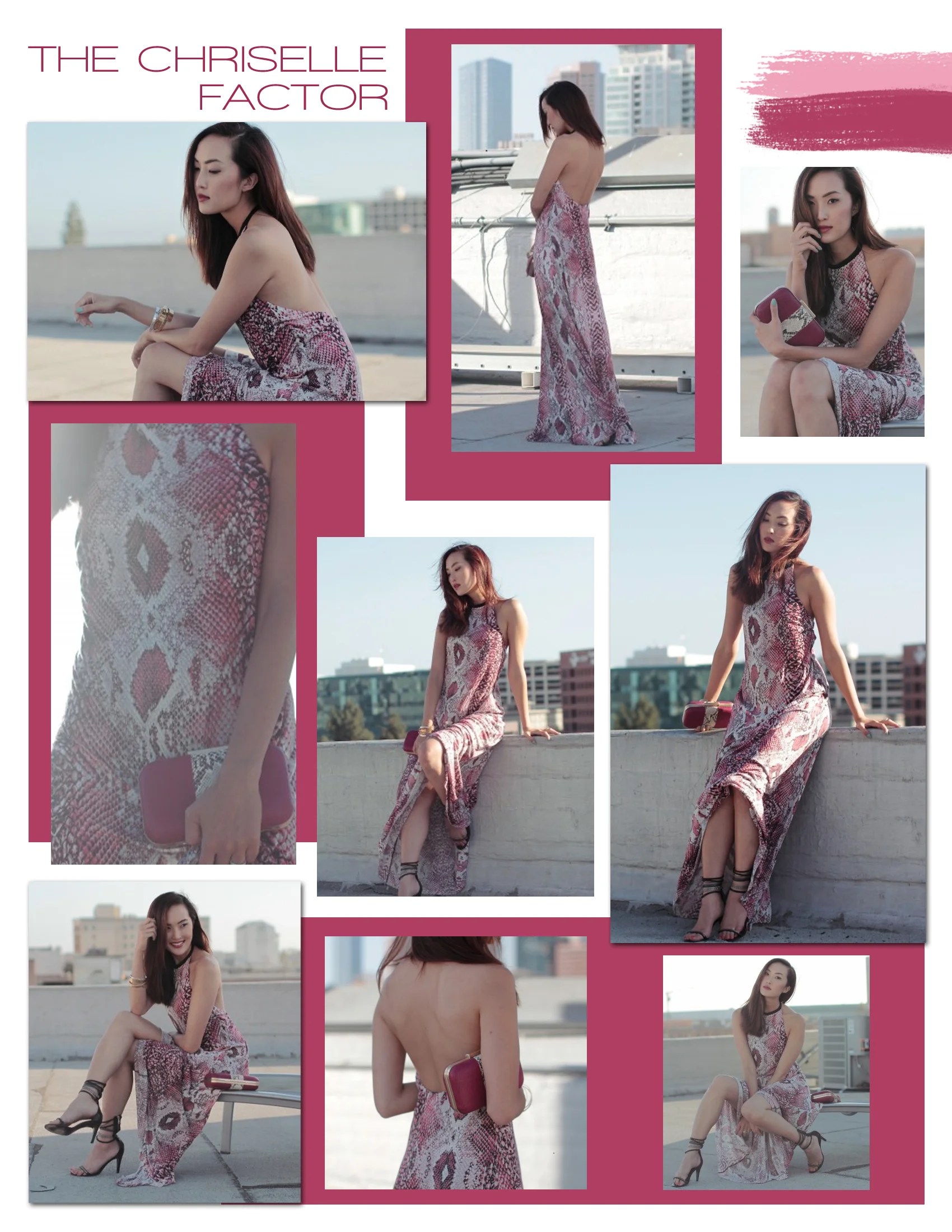  Chriselle Lim Influencer -wearing Marciano maxi 
