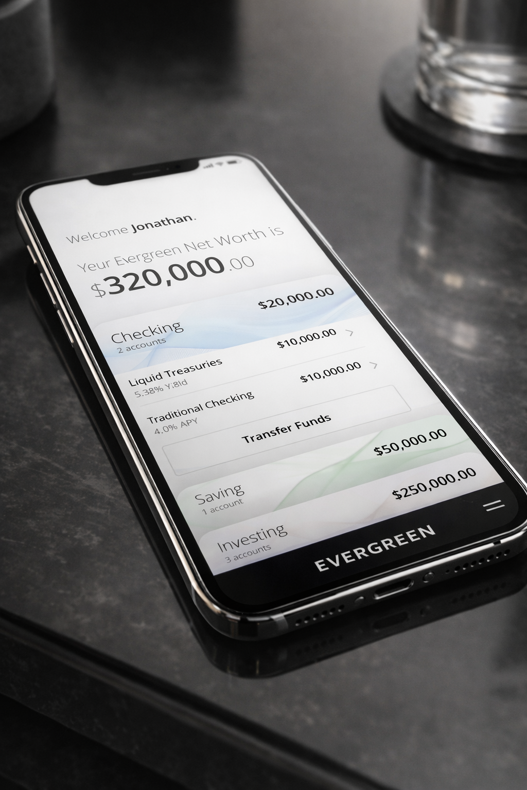 Evergreen app interface