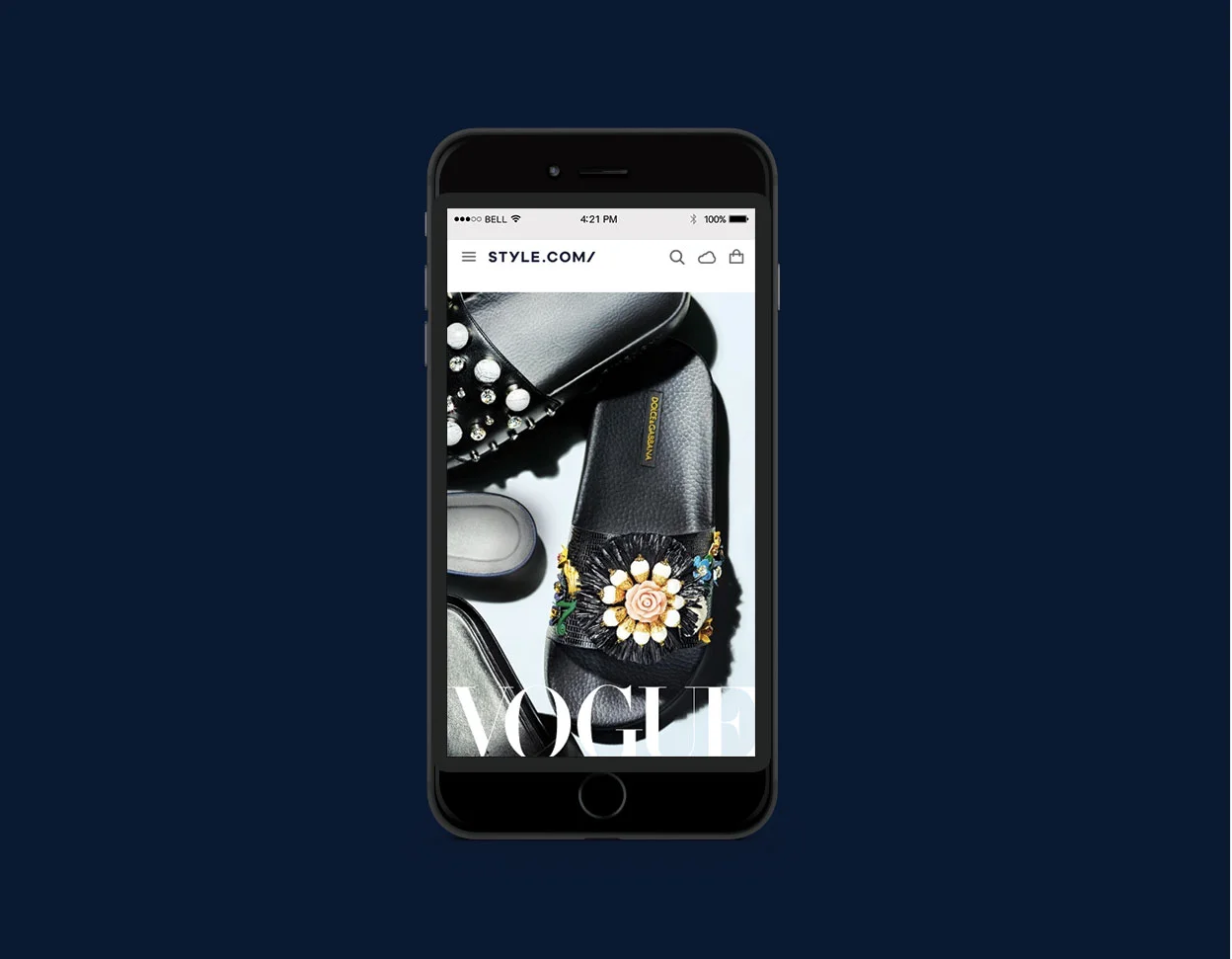 Mobile editorial content page