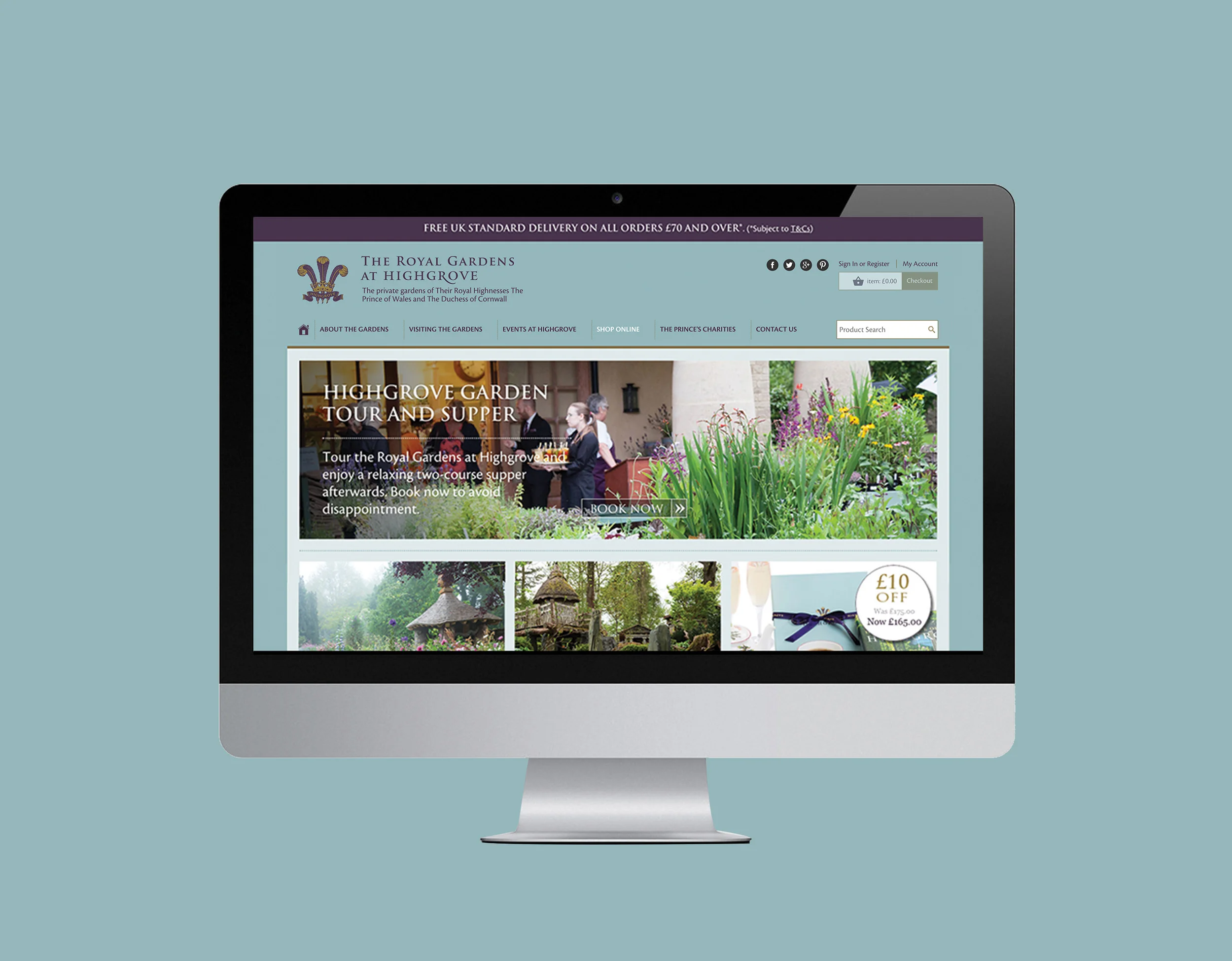 Desktop homepage