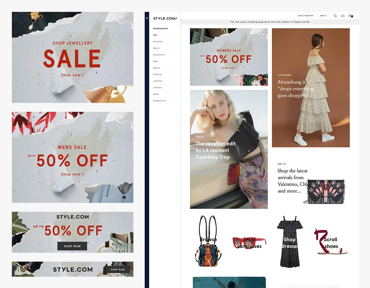 Online sale campaign and affiliate designs