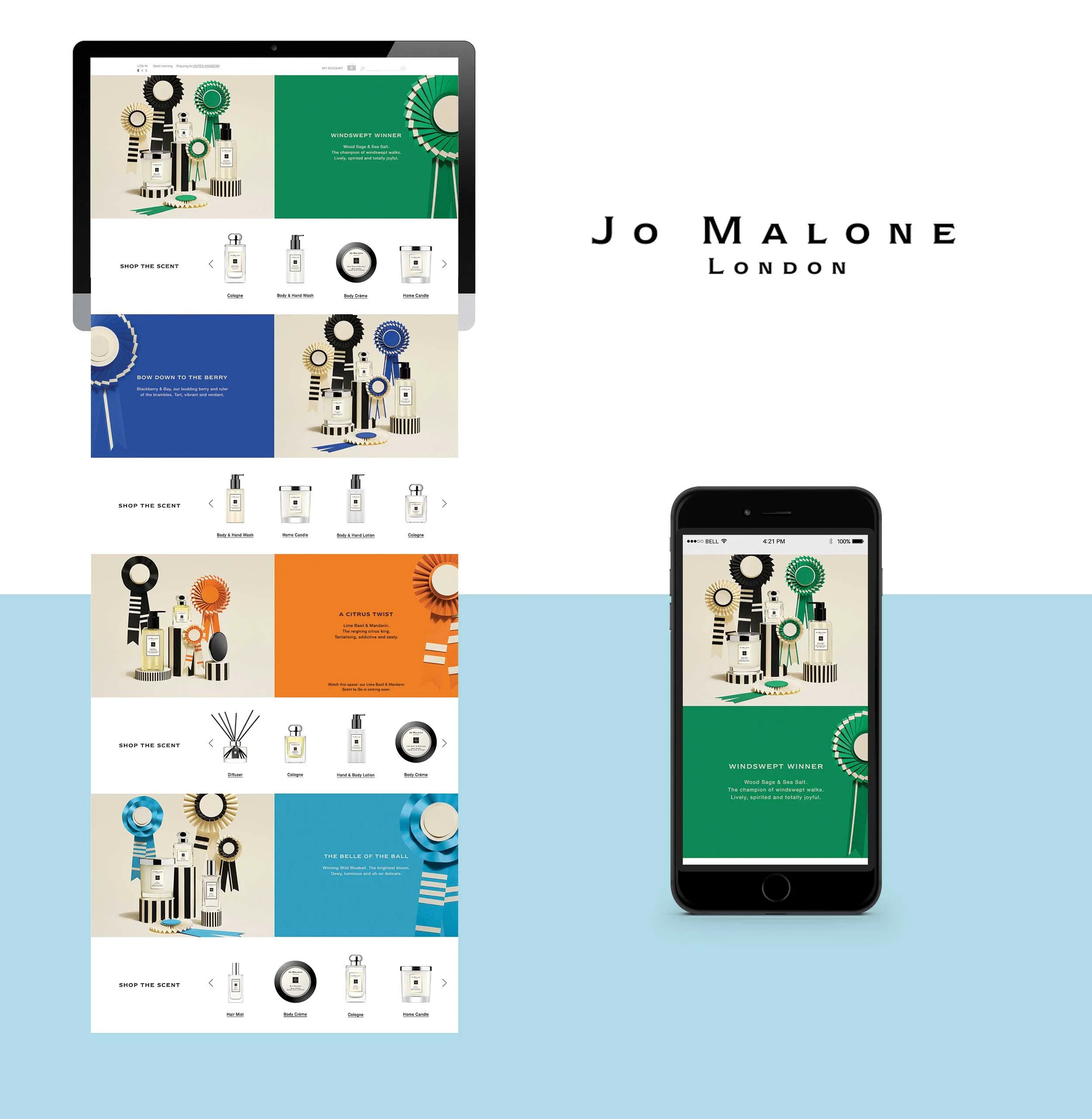 Desktop and mobile Landing page