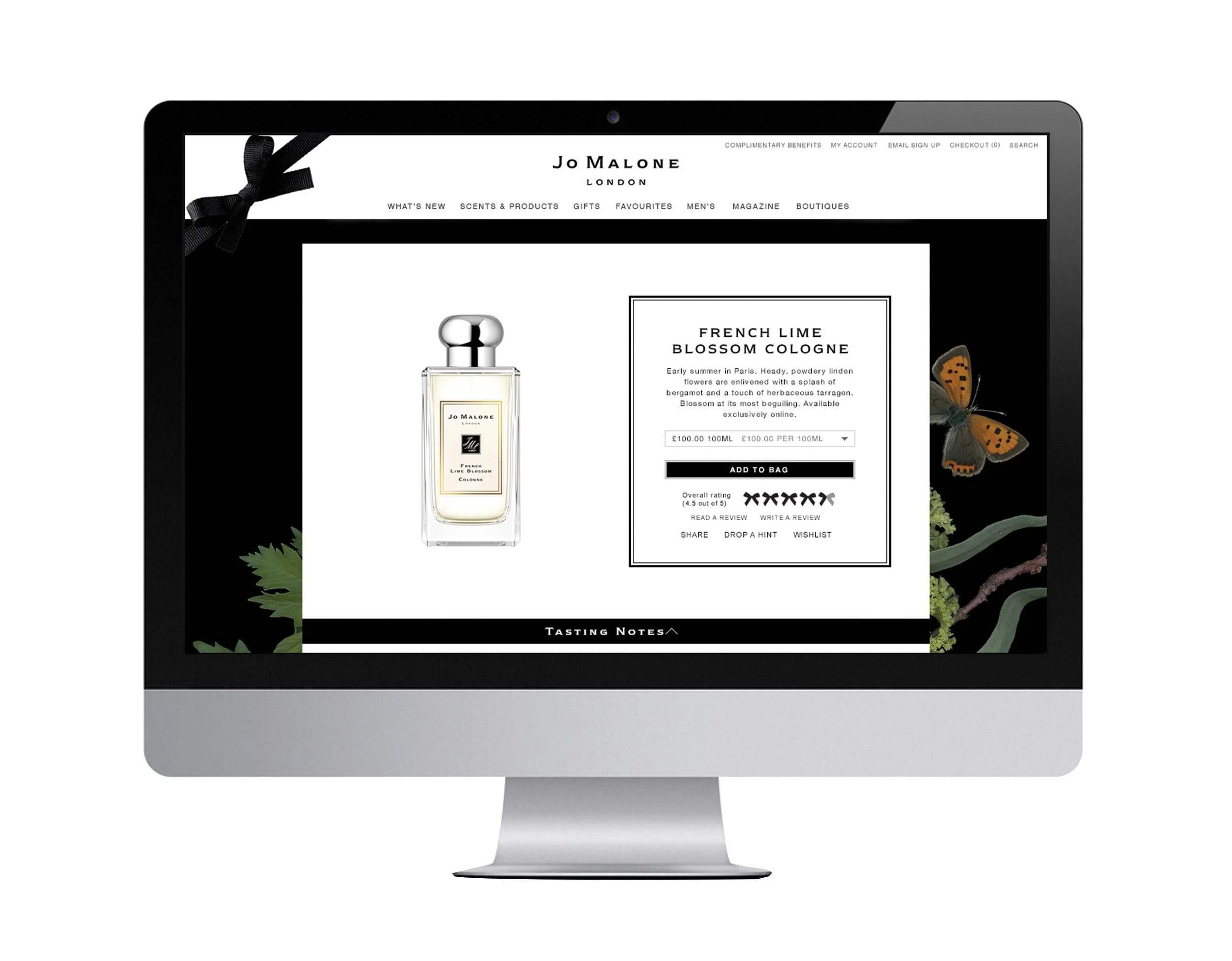 Product display page