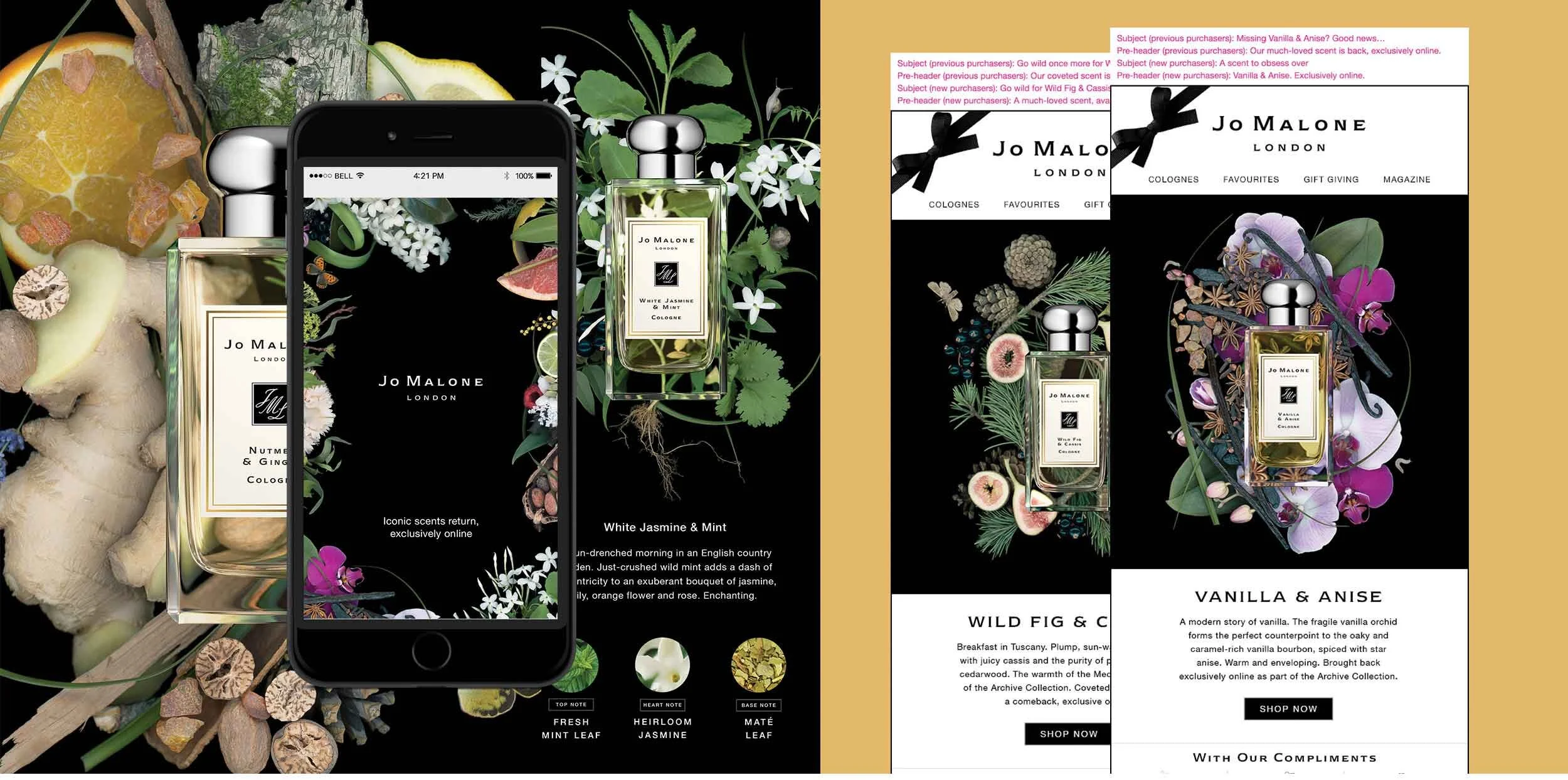 Pinterest, Facebook canvas ad and HTML emailsBelow - Fathers day takeover