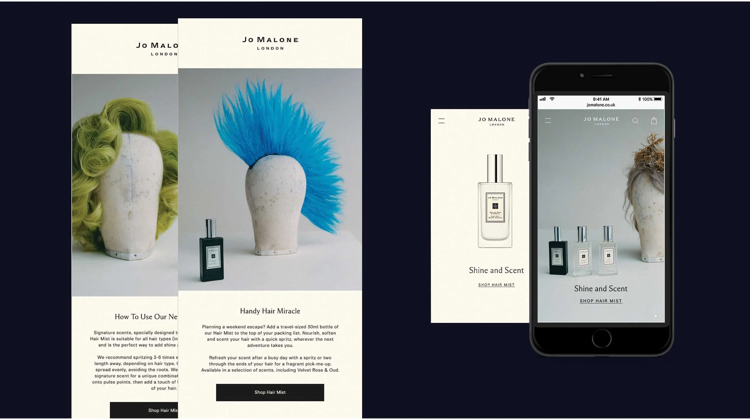 HTML emails and mobile homepage
