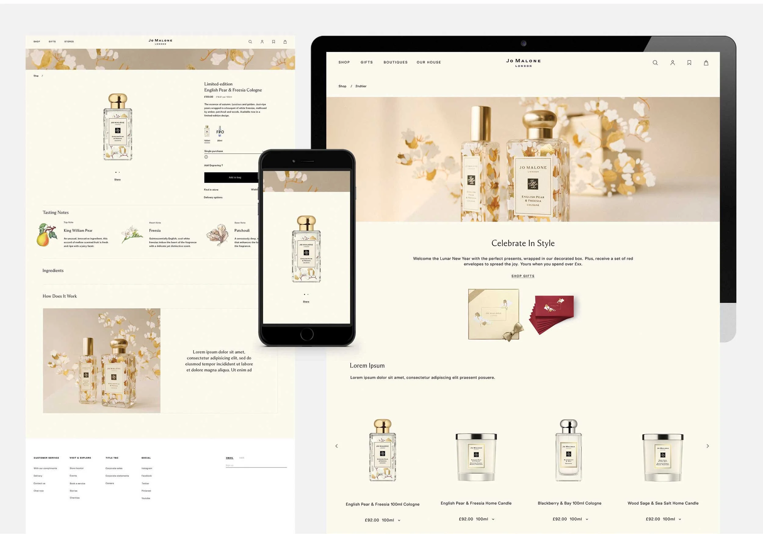Desktop and mobile SPP and landing page