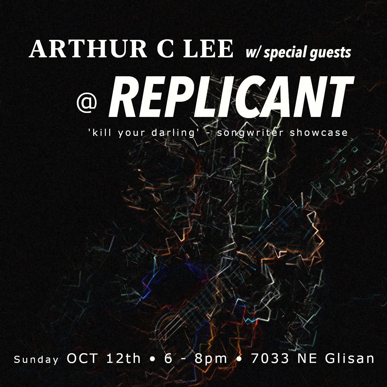 I&rsquo;ll be back at Replicant on Sunday playing solo, AND I&rsquo;ve also invited a few of my students to showcase some of their original songs that we&rsquo;ve worked on tirelessly together.  I&rsquo;m super stoked because their songs are really g